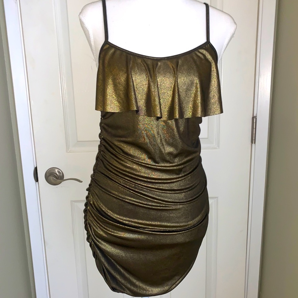 Silky Barely There Strap Slinky Dress Night Out M